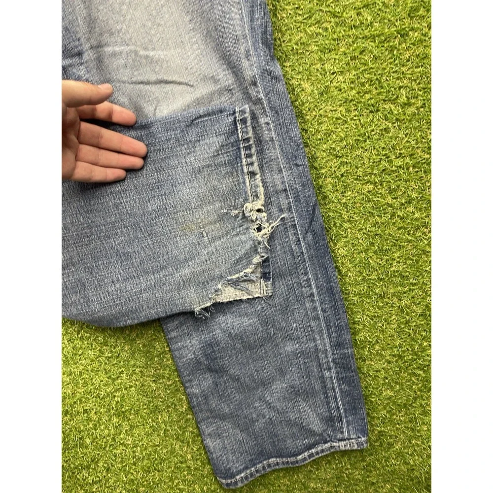 BKE Jeans Mens 36x32 Jake Straight Medium Blue Buckle Stretch Denim Pants Y2K
